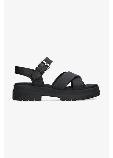 Timberland sandale de piele London Vibe culoarea negru, cu platforma, TB0A2QVJ0151