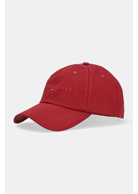 Tommy jeans apc de baseball din bumbac 0 culoarea bordo cu imprimeu am0am12958