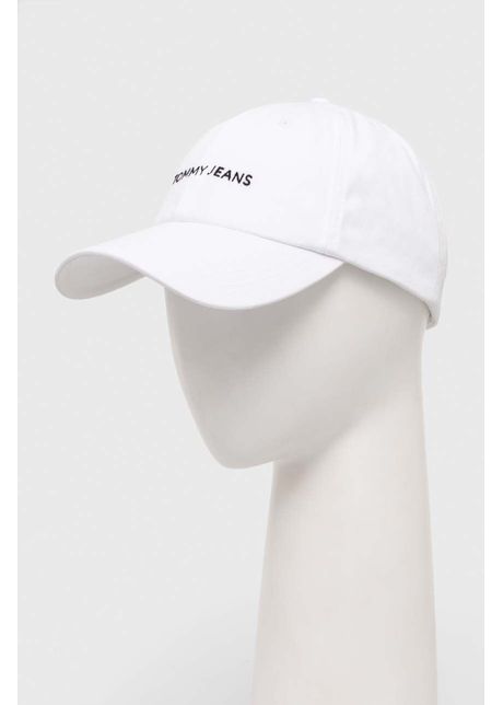 Tommy jeans apc de baseball din bumbac culoarea alb cu model am0am12024