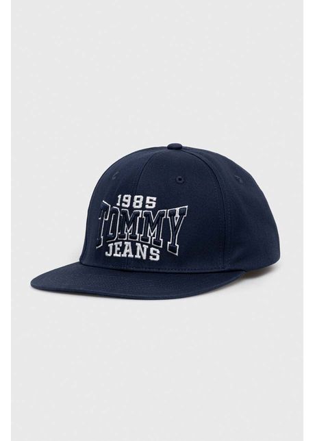 Tommy jeans apc de baseball din bumbac culoarea albastru marin cu imprimeu