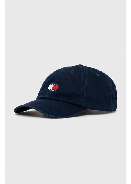 Tommy jeans apc de baseball din bumbac culoarea albastru marin cu imprimeu
