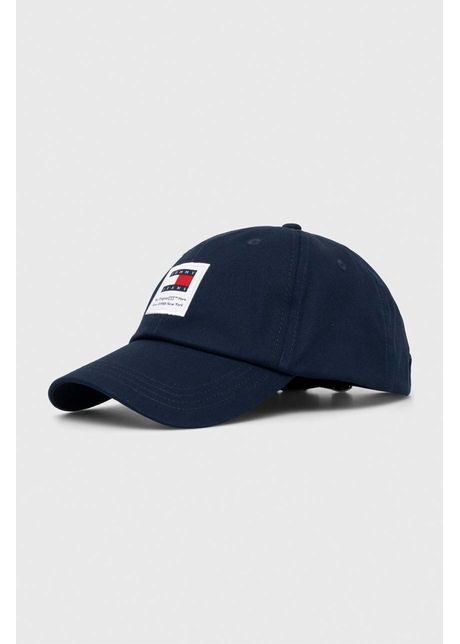 Tommy jeans apc de baseball din bumbac culoarea albastru marin cu imprimeu am0am12016