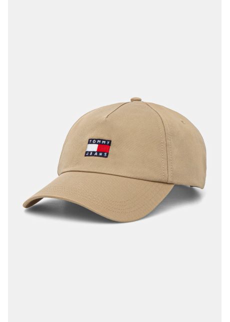 Tommy jeans apc de baseball din bumbac culoarea bej cu imprimeu am0am12933