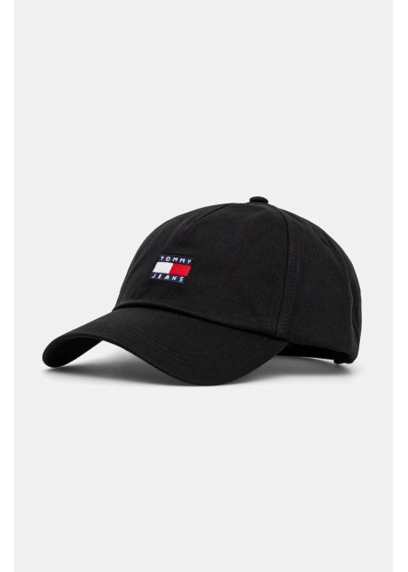 Tommy jeans apc de baseball din bumbac culoarea negru cu imprimeu am0am12933