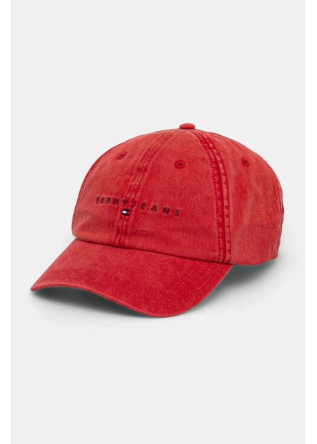 Tommy jeans apc de baseball din bumbac culoarea rosu cu imprimeu am0am13355