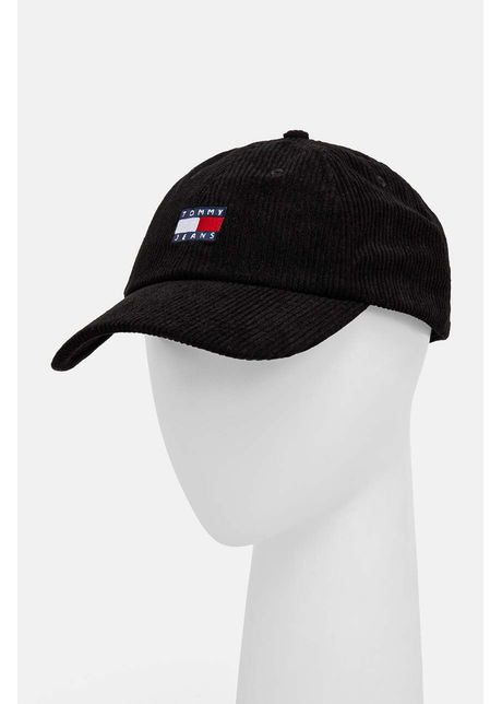 Tommy jeans apc de baseball din catifea culoarea negru cu imprimeu am0am12636