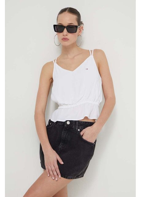 Tommy jeans bluz femei culoarea alb uni dw0dw17802