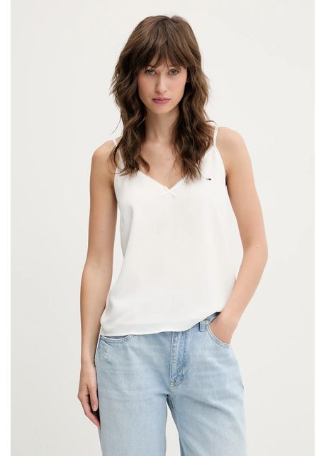 Tommy jeans bluz femei culoarea alb uni dw0dw20604