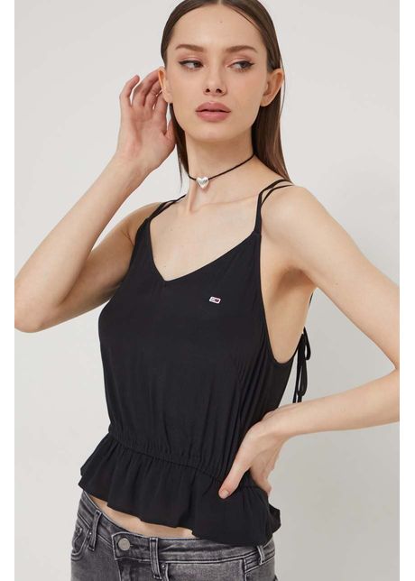 Tommy jeans bluz femei culoarea negru uni dw0dw17802