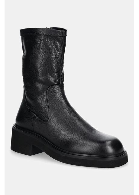 Tommy Jeans botine TJW STRETCHY MID BOOT culoarea negru, cu platforma, EN0EN02928