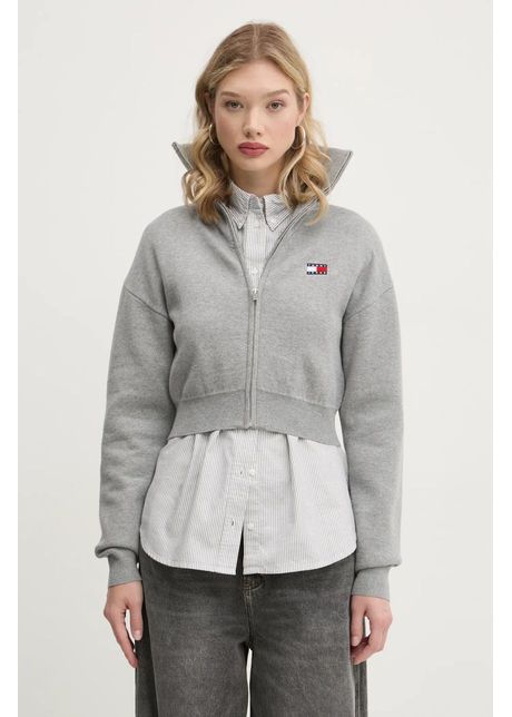 Tommy jeans cardigan din amestec de lana culoarea gri dw0dw19886