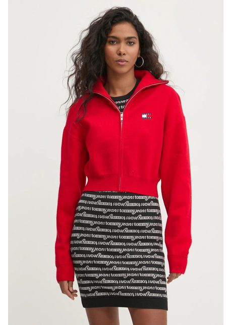 Tommy jeans cardigan din amestec de lana culoarea rosu dw0dw19886