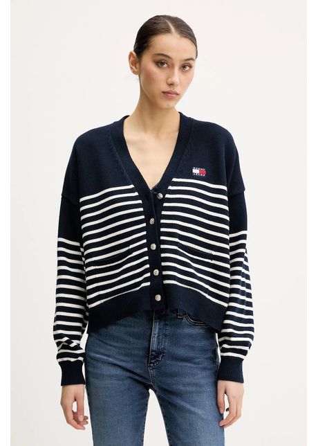 Tommy jeans cardigan din bumbac culoarea bleumarin dw0dw20257