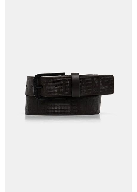 Tommy jeans curea de piele barbati culoarea maro am0am12969