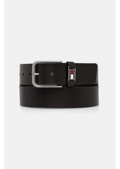 Tommy jeans curea de piele barbati culoarea maro am0am13361