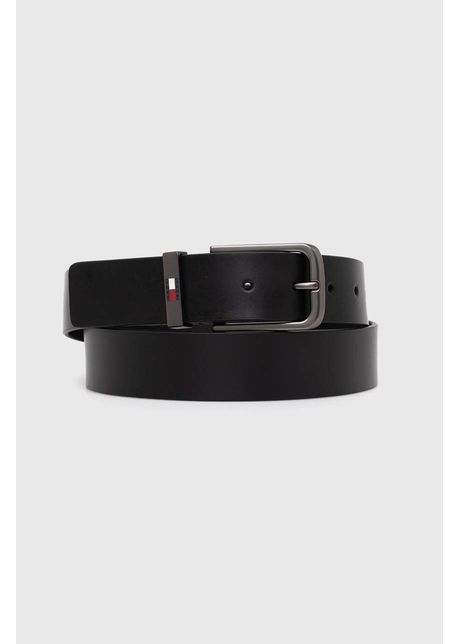 Tommy jeans curea de piele barbati culoarea negru am0am12681
