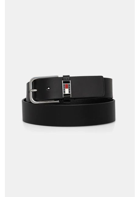 Tommy jeans curea de piele barbati culoarea negru am0am13361