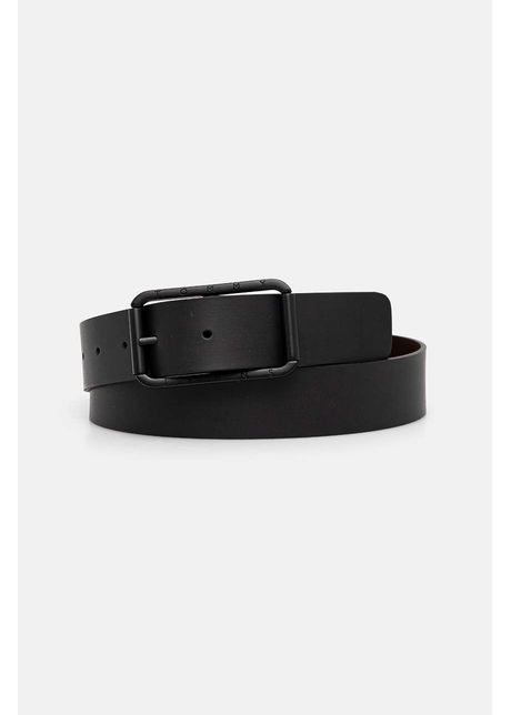 Tommy jeans curea de piele cu doua fete barbati culoarea negru am0am12970