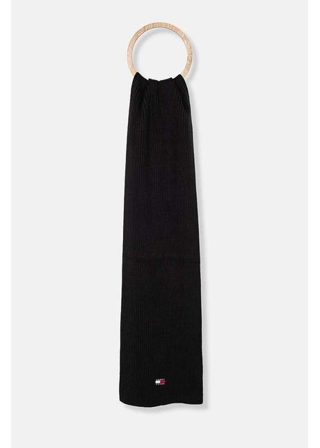 Tommy jeans esarfa din bumbac culoarea negru neted am0am13332