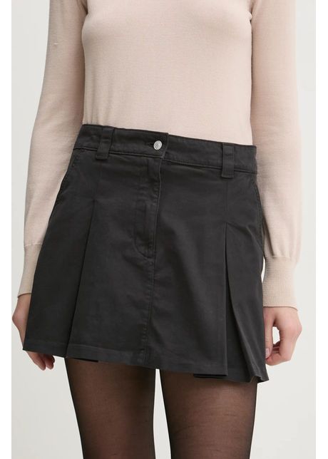 Tommy jeans fust din denim culoarea negru mini evazat dw0dw19366
