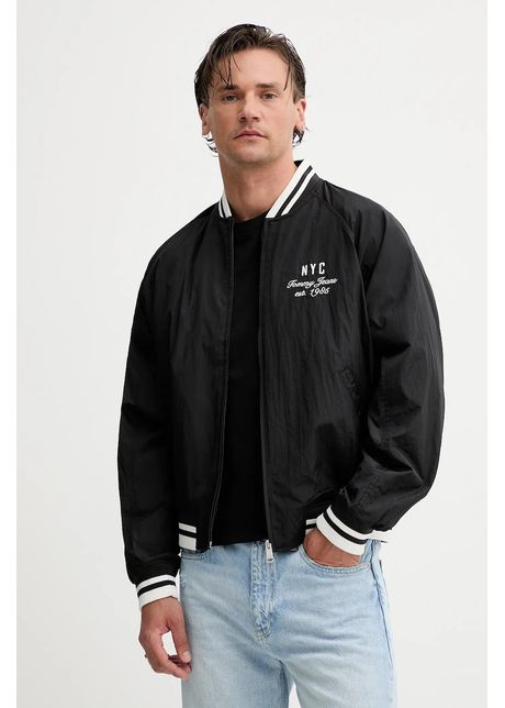 Tommy jeans geac bomber culoarea negru de tranzitie dm0dm21668