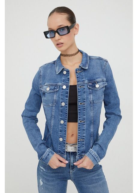 Tommy jeans geac din denim femei de tranzi ie dw0dw17213