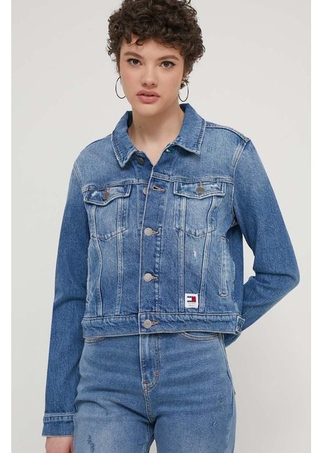 Tommy jeans geac din denim femei de tranzi ie dw0dw17653