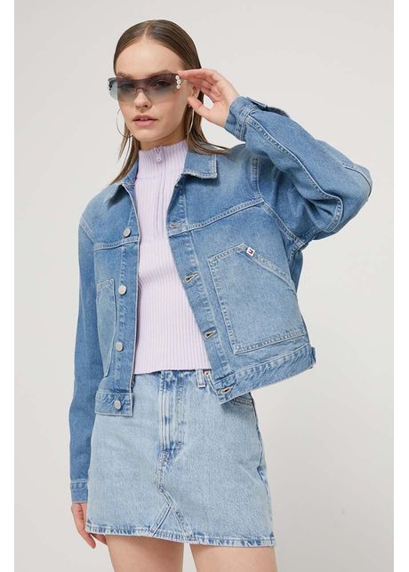 Tommy jeans geac din denim femei de tranzi ie dw0dw17655