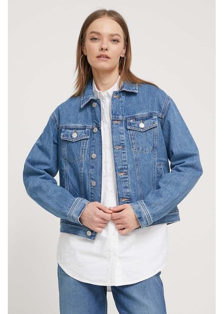 Tommy jeans geac din denim femei de tranzi ie dw0dw17663