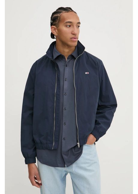 Tommy jeans geaca barbati culoarea albastru marin de tranzitie oversize dm0dm20655