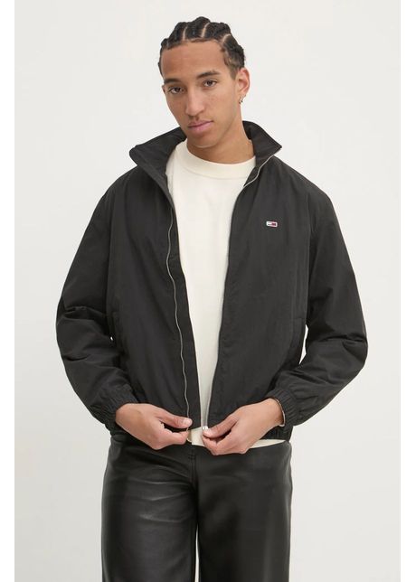 Tommy jeans geaca barbati culoarea negru de tranzitie oversize dm0dm20655