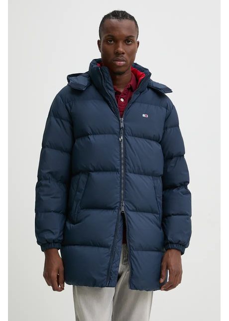 Tommy jeans geaca de puf barbati culoarea albastru marin de iarna dm0dm20466