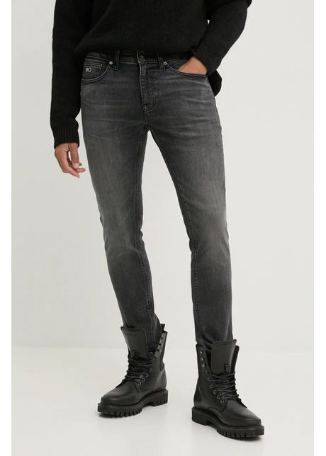 Tommy jeans jeans barbati culoarea negru dm0dm20384