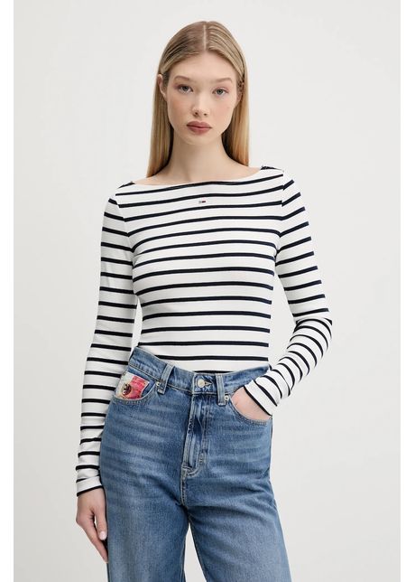 Tommy jeans longsleeve culoarea gri dw0dw21350