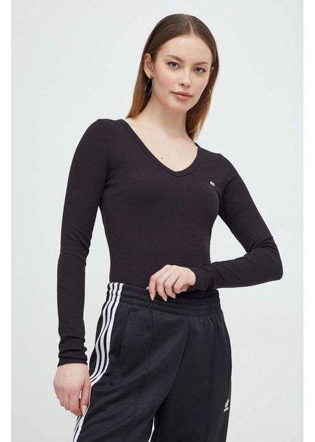 Tommy jeans longsleeve femei culoarea negru dw0dw17990