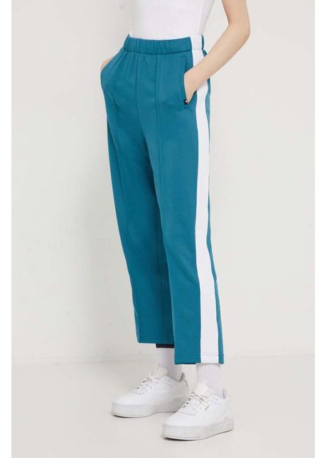 Tommy jeans pantaloni de trening culoarea verde cu model dw0dw17964