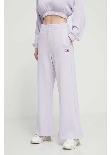 Tommy jeans pantaloni de trening culoarea violet uni dw0dw17312