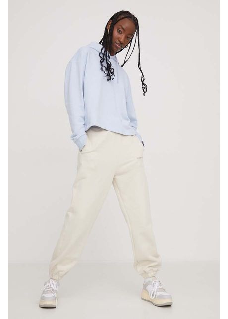 Tommy jeans pantaloni de trening din bumbac culoarea bej cu imprimeu dw0dw17309