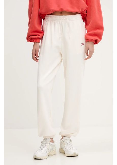 Tommy jeans pantaloni de trening din bumbac culoarea bej uni dw0dw20670