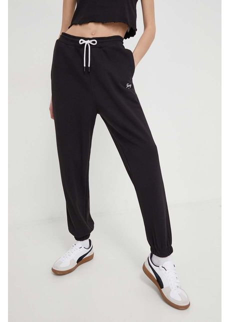 Tommy jeans pantaloni de trening din bumbac culoarea negru uni dw0dw17771