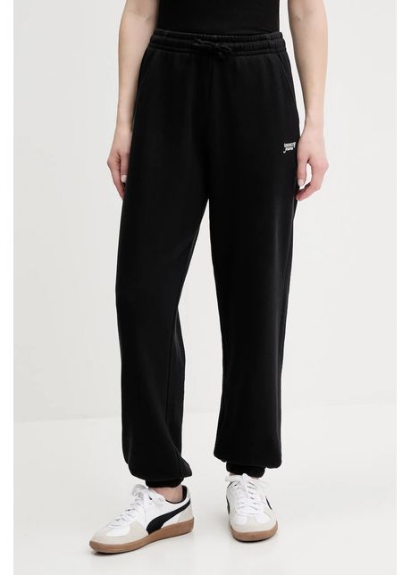 Tommy jeans pantaloni de trening din bumbac culoarea negru uni dw0dw20670