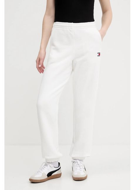Tommy jeans pantaloni de trening din bumbac pentru copii culoarea alb uni dw0dw20679
