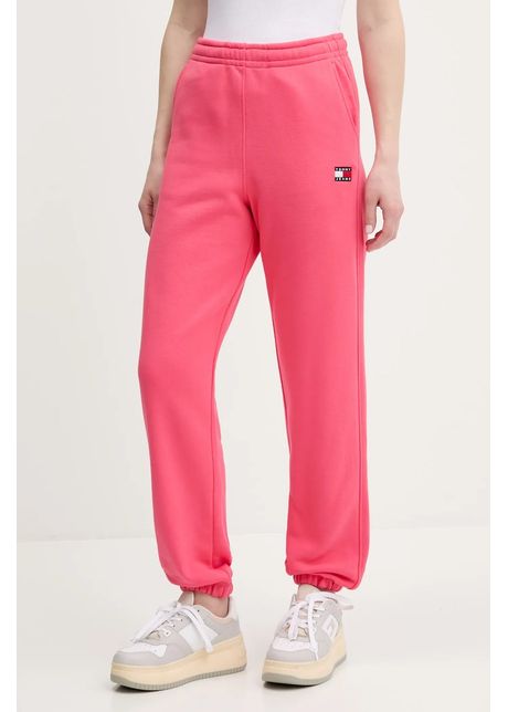 Tommy jeans pantaloni de trening din bumbac pentru copii culoarea roz uni dw0dw20679