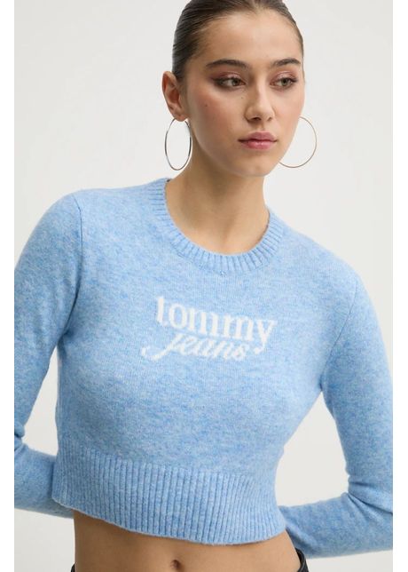 Tommy jeans pulover din amestec de l n femei light dw0dw19895