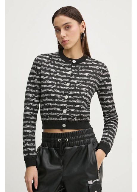Tommy jeans pulover femei culoarea negru dw0dw19340