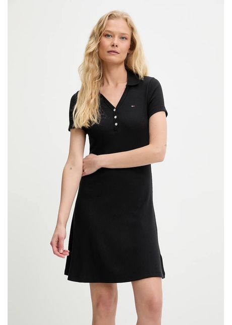 Tommy jeans rochie culoarea negru mini mulat dw0dw21172
