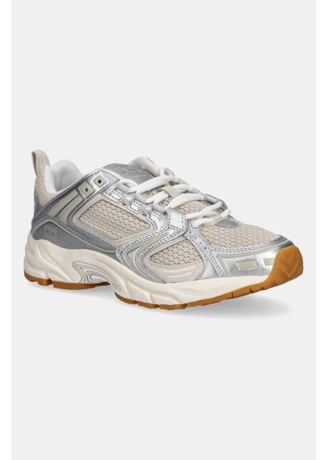 Tommy jeans sneakers archive 97 metallic femei culoarea bej en0en02796
