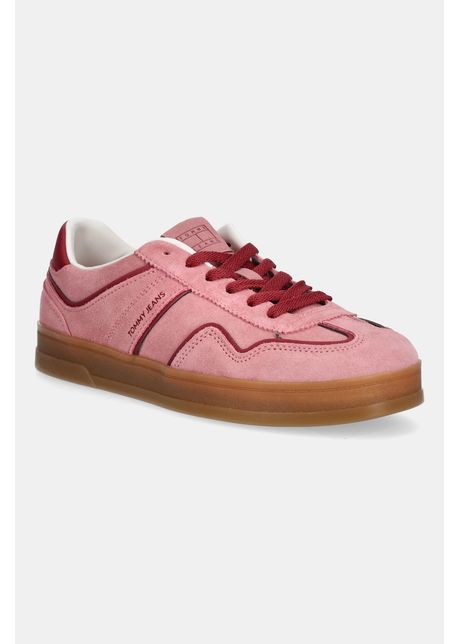 Tommy jeans sneakers din piele intoars the greenwich culoarea roz en0en02806