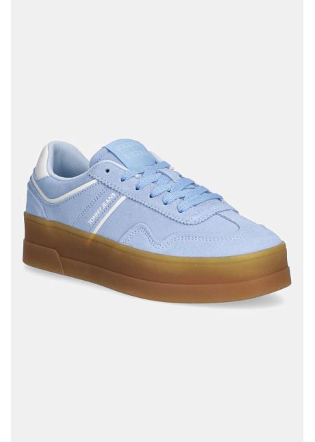 Tommy jeans sneakers din piele intoars the greenwich flatform suede en0en02734