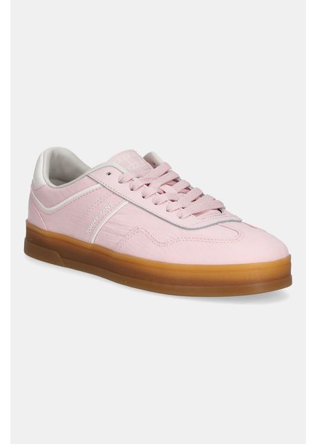 Tommy jeans sneakers the greenwich textile culoarea roz en0en02805